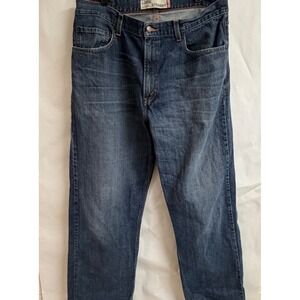 Levis 569 Whiskering Loose Faded Straight Mens Jeans Blue Denim Size 36x33